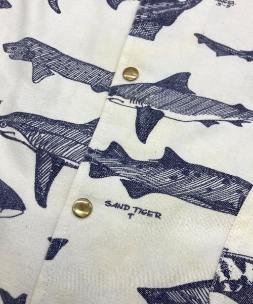 MICHIGAN RAG CO（ミシガンラグ）MICHIGAN RAG CO (ミシガンラグ) フィッシュプリントコットンジャケット ベージュ サイズ:S/Mの古着・服飾アイテム