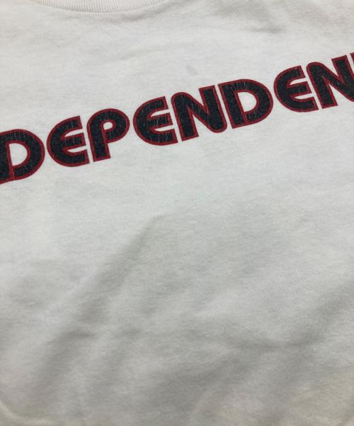 INDEPENDENT（インディペンデント）INDEPENDENT (インディペンデント) 00s アイアンクロスプリントTシャツ ホワイト サイズ:Lの古着・服飾アイテム