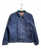 orSlowオアスロウ）の古着「TYPE1 PLEATED FRONT DENIM BROUSE」｜インディゴ