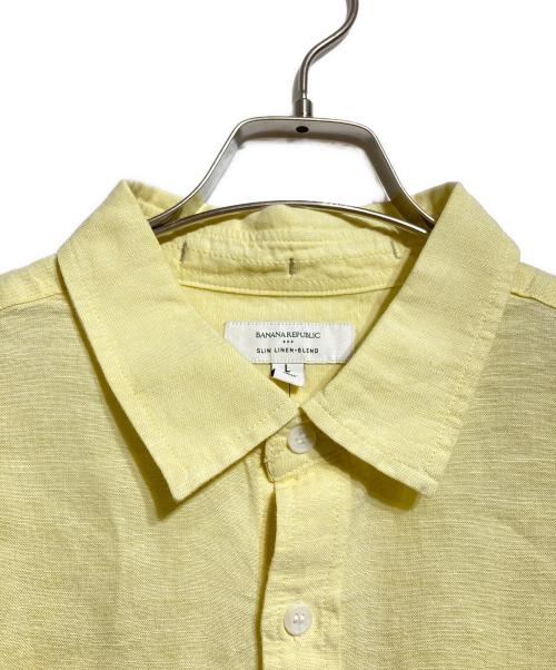 BANANA REPUBLIC（バナナリパブリック）BANANA REPUBLIC (バナナリパブリック) シルクリネンシャツ/Silk linen shirt イエロー サイズ:Lの古着・服飾アイテム