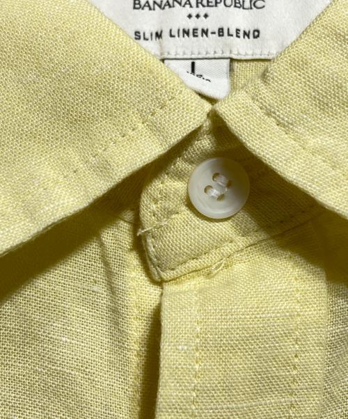 BANANA REPUBLIC（バナナリパブリック）BANANA REPUBLIC (バナナリパブリック) シルクリネンシャツ/Silk linen shirt イエロー サイズ:Lの古着・服飾アイテム
