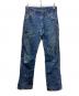 Wrangler（ラングラー）の古着「11MWZ ダメージペイントデニムパンツ」｜インディゴ