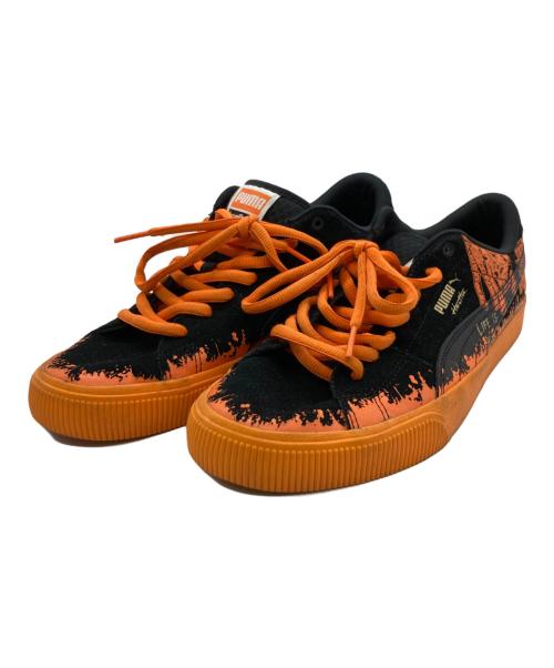 PUMA（プーマ）PUMA (プーマ) SUEDE SKATE HIROTTON ブラック×オレンジ サイズ:27.5cmの古着・服飾アイテム