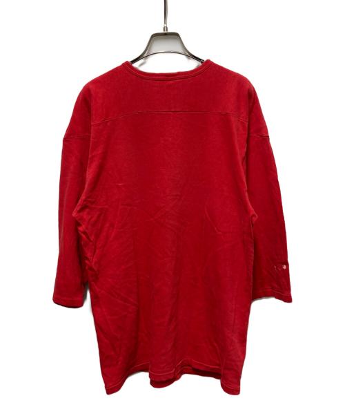 VINTAGE（ヴィンテージ）vintage (ヴィンテージ) 60s-70s ナンバリングVネックフットボールTシャツ レッド サイズ:不明の古着・服飾アイテム