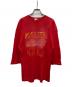 vintage（ヴィンテージ）の古着「60s-70s ナンバリングVネックフットボールTシャツ」｜レッド