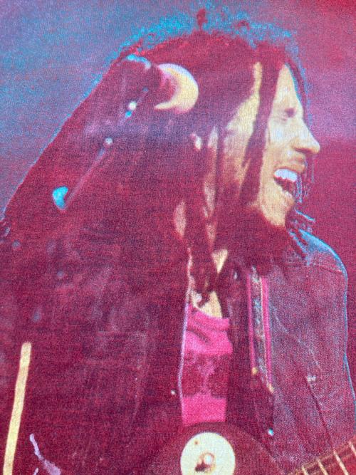 BOB MARLEY（ボブ・マーリィ）BOB MARLEY (ボブ・マーリィ) アーティストプリントTシャツ レッド サイズ:XLの古着・服飾アイテム