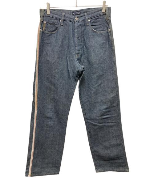 ARMANI JEANS（アルマーニジーンズ）ARMANI JEANS (アルマーニジーンズ) サイドラインデニムパンツ インディゴ サイズ:31の古着・服飾アイテム