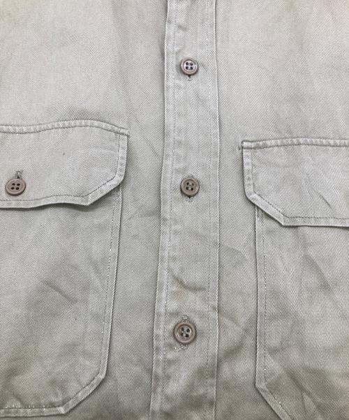 USED（ユーズド）USED (ユーズド) コットンワークシャツ ベージュ サイズ:14の古着・服飾アイテム