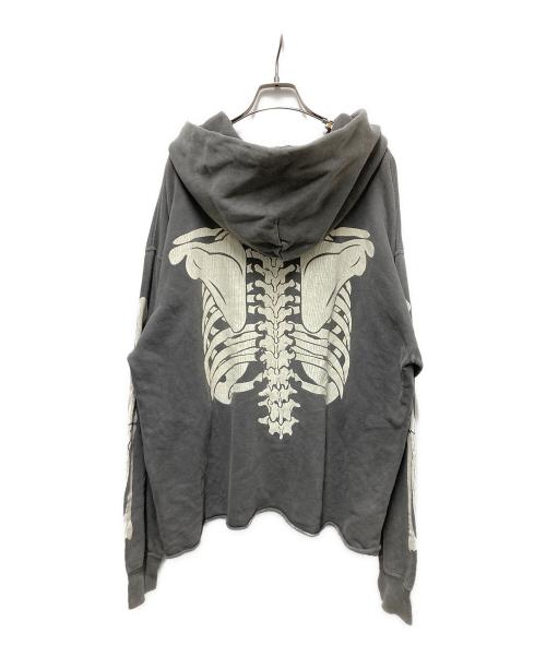 SAINT MICHAEL（セントマイケル）SAINT MICHAEL (セントマイケル) BONE HOODIE グレー サイズ:XLの古着・服飾アイテム