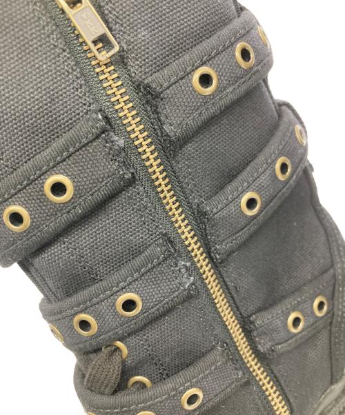 Hysteric Glamour（ヒステリックグラマー）Hysteric Glamour (ヒステリックグラマー) EYELET BELT コンバットスニーカー ブラック サイズ:25cmの古着・服飾アイテム
