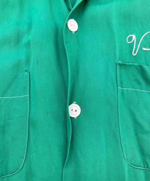 ACO（アコ）ACO (アコ) 50s レーヨンギャバボーリングシャツ グリーン サイズ:Sの古着・服飾アイテム