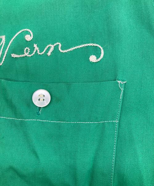 ACO（アコ）ACO (アコ) 50s レーヨンギャバボーリングシャツ グリーン サイズ:Sの古着・服飾アイテム