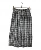 ROBE DE CHAMBRE COMME DES GARCONSローブドシャンブル コムデギャルソン）の古着「チェックスカート/Plaid skirt」｜ブラック×ホワイト