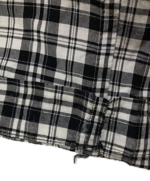 ROBE DE CHAMBRE COMME DES GARCONS（ローブドシャンブル コムデギャルソン）ROBE DE CHAMBRE COMME DES GARCONS (ローブドシャンブル コムデギャルソン) チェックスカート/Plaid skirt ブラック×ホワイト サイズ:－の古着・服飾アイテム