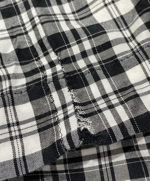 ROBE DE CHAMBRE COMME DES GARCONS（ローブドシャンブル コムデギャルソン）ROBE DE CHAMBRE COMME DES GARCONS (ローブドシャンブル コムデギャルソン) チェックスカート/Plaid skirt ブラック×ホワイト サイズ:－の古着・服飾アイテム