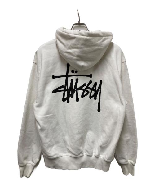 stussy（ステューシー）stussy (ステューシー) Basic Stüssy Hoodie ホワイト サイズ:Sの古着・服飾アイテム