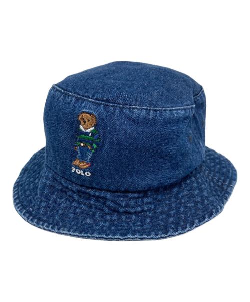POLO RALPH LAUREN（ポロ・ラルフローレン）POLO RALPH LAUREN (ポロ・ラルフローレン) ポロベアーバケットハット インディゴ サイズ:Freeの古着・服飾アイテム