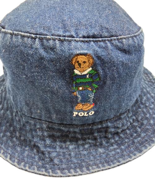 POLO RALPH LAUREN（ポロ・ラルフローレン）POLO RALPH LAUREN (ポロ・ラルフローレン) ポロベアーバケットハット インディゴ サイズ:Freeの古着・服飾アイテム