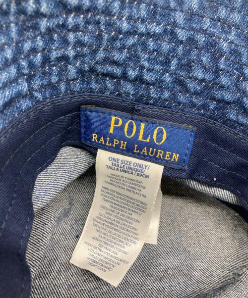 POLO RALPH LAUREN（ポロ・ラルフローレン）POLO RALPH LAUREN (ポロ・ラルフローレン) ポロベアーバケットハット インディゴ サイズ:Freeの古着・服飾アイテム