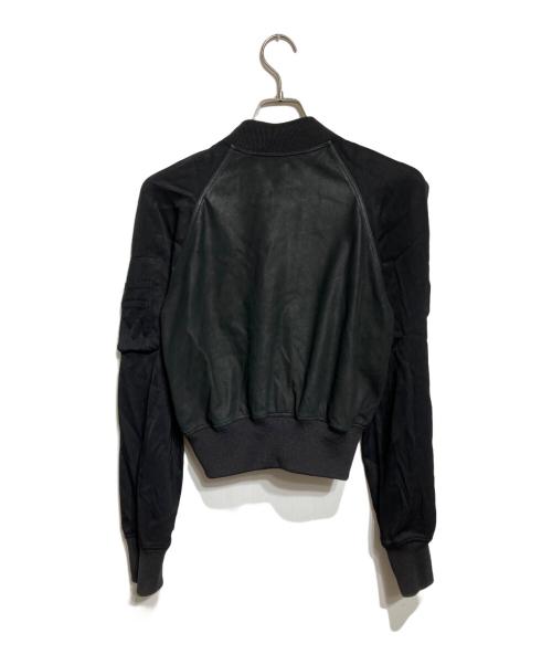 RICK OWENS（リックオウエンス）RICK OWENS (リックオウエンス) Cropped Flight Bomber Jacket/クロップド フライトボンバージャケット ブラック サイズ:Sの古着・服飾アイテム