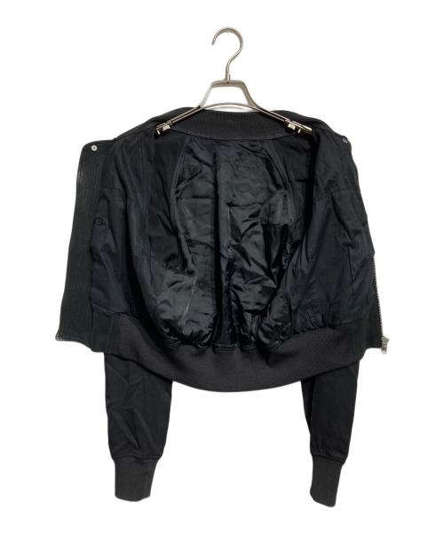 RICK OWENS（リックオウエンス）RICK OWENS (リックオウエンス) Cropped Flight Bomber Jacket/クロップド フライトボンバージャケット ブラック サイズ:Sの古着・服飾アイテム