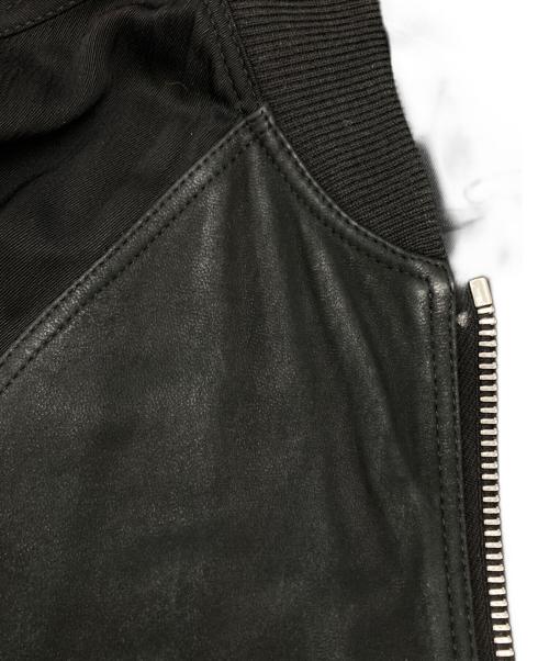 RICK OWENS（リックオウエンス）RICK OWENS (リックオウエンス) Cropped Flight Bomber Jacket/クロップド フライトボンバージャケット ブラック サイズ:Sの古着・服飾アイテム