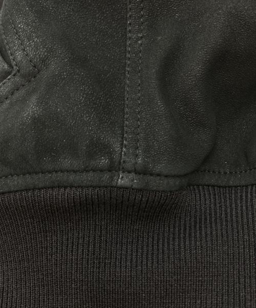 RICK OWENS（リックオウエンス）RICK OWENS (リックオウエンス) Cropped Flight Bomber Jacket/クロップド フライトボンバージャケット ブラック サイズ:Sの古着・服飾アイテム