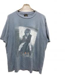 tina turner（ティナ・ターナー）の古着「00s TWENTY FOUR SEVEN プリントTシャツ」｜ブルー