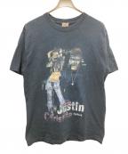 FRUIT OF THE LOOMフルーツオブザルーム）の古着「justified and stripped tour Tシャツ」｜ブラック
