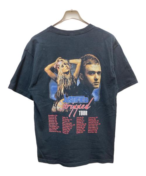 FRUIT OF THE LOOM（フルーツオブザルーム）FRUIT OF THE LOOM (フルーツオブザルーム) justified and stripped tour Tシャツ ブラック サイズ:Mの古着・服飾アイテム