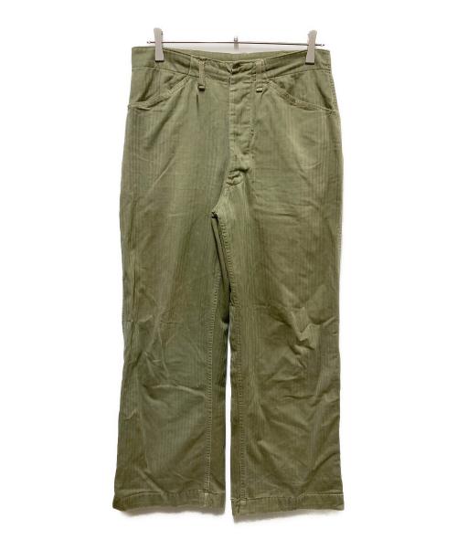 USMC（ユーエスエムシー）USMC (ユーエスエムシー) 40s P-41 HBT TROUSER カーキ サイズ:不明(実寸参照）の古着・服飾アイテム