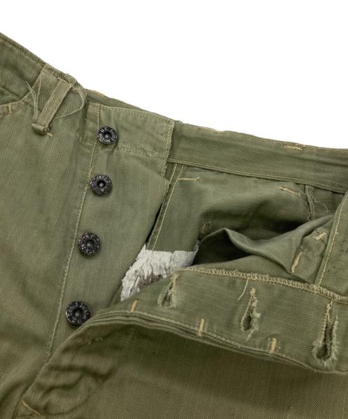 USMC（ユーエスエムシー）USMC (ユーエスエムシー) 40s P-41 HBT TROUSER カーキ サイズ:不明(実寸参照）の古着・服飾アイテム