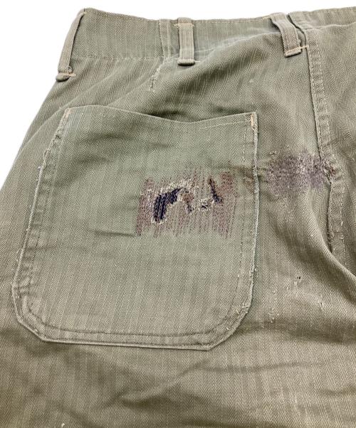 USMC（ユーエスエムシー）USMC (ユーエスエムシー) 40s P-41 HBT TROUSER カーキ サイズ:不明(実寸参照）の古着・服飾アイテム