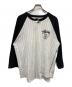 stussy（ステューシー）の古着「00sヘンリーネックベースボールカットソー」｜ホワイト×ブラック