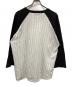 stussy (ステューシー) 00sヘンリーネックベースボールカットソー ホワイト×ブラック サイズ:SIZE XL：7000円