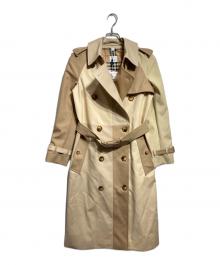 BURBERRY（バーバリー）の古着「コットンギャバジンパッチワークトレンチコート」｜ベージュ