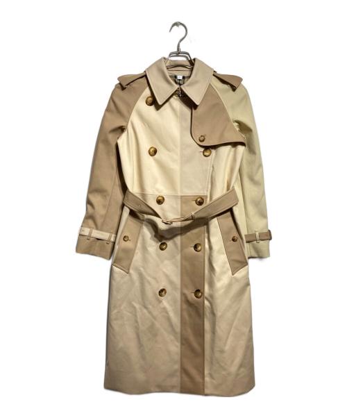 BURBERRY（バーバリー）BURBERRY (バーバリー) コットンギャバジンパッチワークトレンチコート ベージュ サイズ:34 未使用品の古着・服飾アイテム