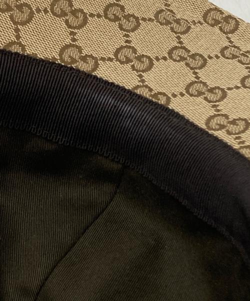 GUCCI（グッチ）GUCCI (グッチ) オリジナルGGキャンバスベースボールキャップ/Original GG canvas baseball cap ベージュ×ブラウン サイズ:M(58cm)の古着・服飾アイテム