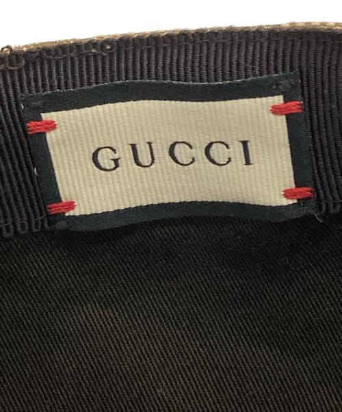GUCCI（グッチ）GUCCI (グッチ) オリジナルGGキャンバスベースボールキャップ/Original GG canvas baseball cap ベージュ×ブラウン サイズ:M(58cm)の古着・服飾アイテム