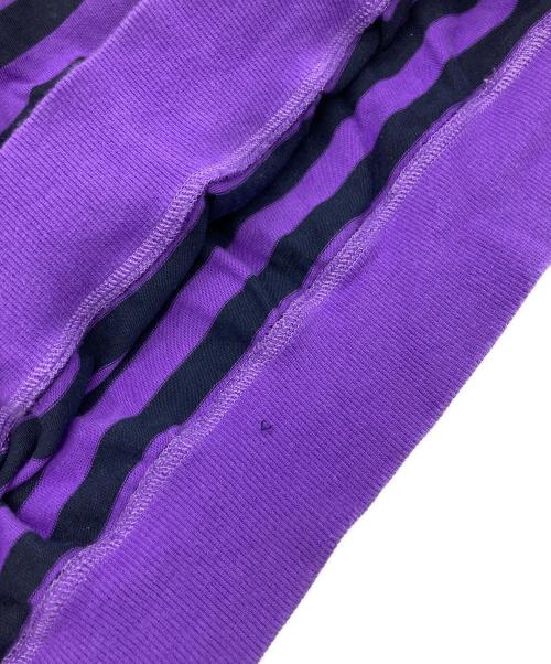 A'gem（エージェム）A'gem (エージェム) ハーフジップボーダーカットソー パープル×ブラック サイズ:Freeの古着・服飾アイテム