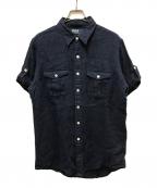 POLO RALPH LAURENポロ・ラルフローレン）の古着「リネンシャツ」｜ネイビー