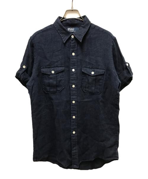 POLO RALPH LAUREN（ポロ・ラルフローレン）POLO RALPH LAUREN (ポロ・ラルフローレン) リネンシャツ ネイビー サイズ:Lの古着・服飾アイテム