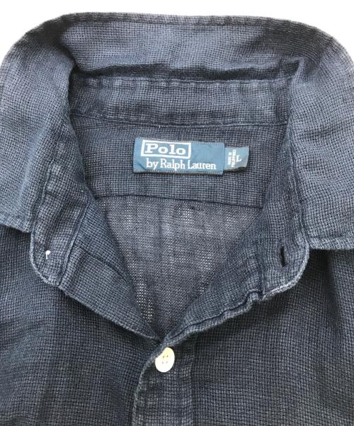 POLO RALPH LAUREN（ポロ・ラルフローレン）POLO RALPH LAUREN (ポロ・ラルフローレン) リネンシャツ ネイビー サイズ:Lの古着・服飾アイテム