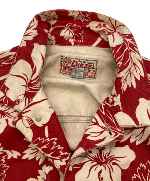 DIESEL（ディーゼル）DIESEL (ディーゼル) ハワイアントラッカージャケット レッド サイズ:Sの古着・服飾アイテム