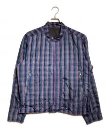 HUGO BOSS（ヒューゴ ボス）の古着「マドラスチェックジャケット/Madras Check Jacket」｜パープル