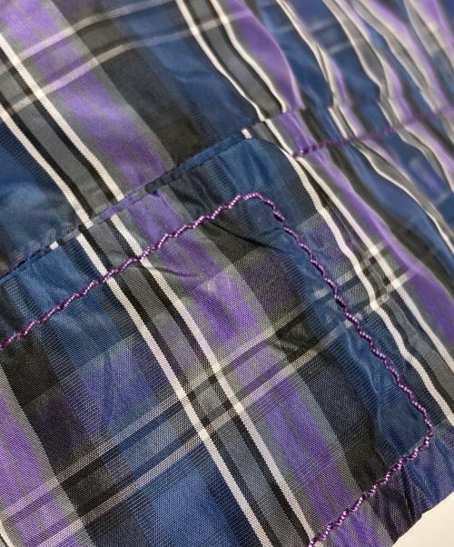 HUGO BOSS（ヒューゴ ボス）HUGO BOSS (ヒューゴ ボス) マドラスチェックジャケット/Madras Check Jacket パープル サイズ:50の古着・服飾アイテム