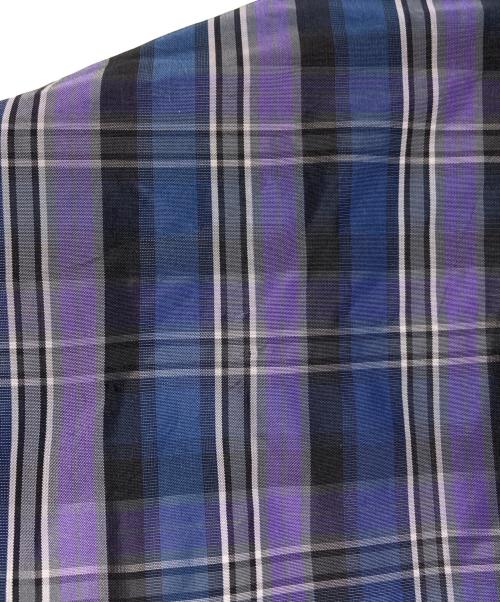 HUGO BOSS（ヒューゴ ボス）HUGO BOSS (ヒューゴ ボス) マドラスチェックジャケット/Madras Check Jacket パープル サイズ:50の古着・服飾アイテム