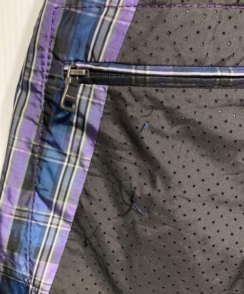 HUGO BOSS（ヒューゴ ボス）HUGO BOSS (ヒューゴ ボス) マドラスチェックジャケット/Madras Check Jacket パープル サイズ:50の古着・服飾アイテム