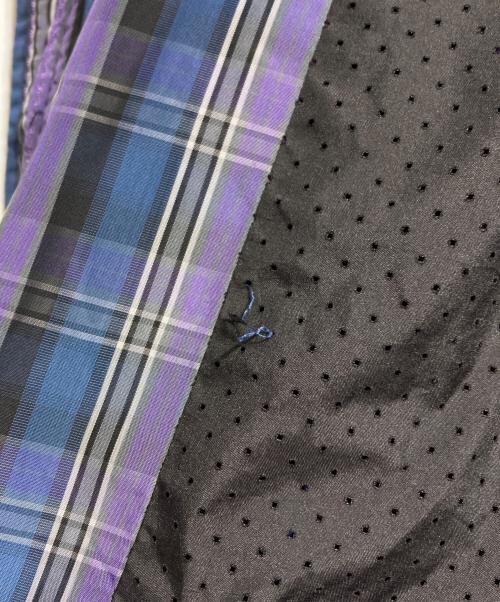 HUGO BOSS（ヒューゴ ボス）HUGO BOSS (ヒューゴ ボス) マドラスチェックジャケット/Madras Check Jacket パープル サイズ:50の古着・服飾アイテム