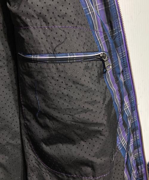 HUGO BOSS（ヒューゴ ボス）HUGO BOSS (ヒューゴ ボス) マドラスチェックジャケット/Madras Check Jacket パープル サイズ:50の古着・服飾アイテム